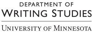 Logo for Department of Writing Studies University of Minnesota