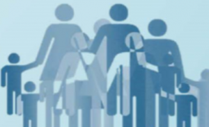 Overlapping women and men pictographs